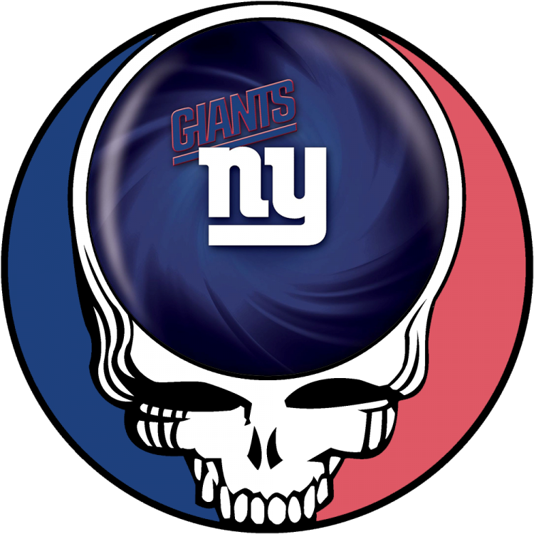 New York Giants skull logo fabric transfer